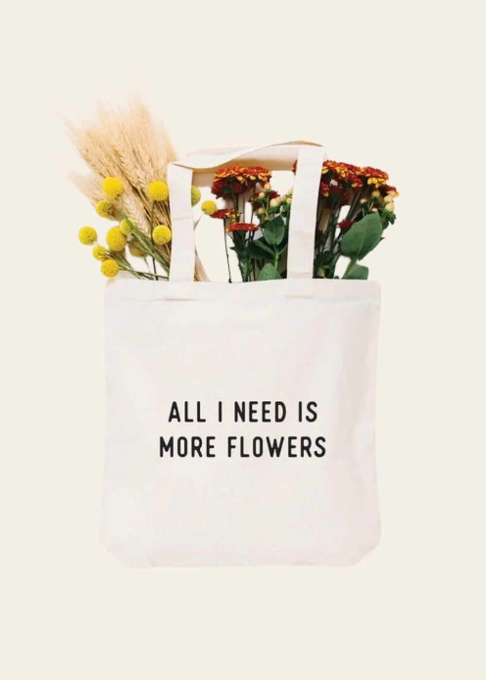All I Need Is More Flowers Canvas Tote Bag - Image 2