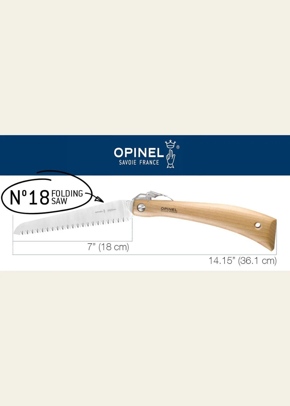 Opinel No.18 Folding Carbon Saw - Image 3
