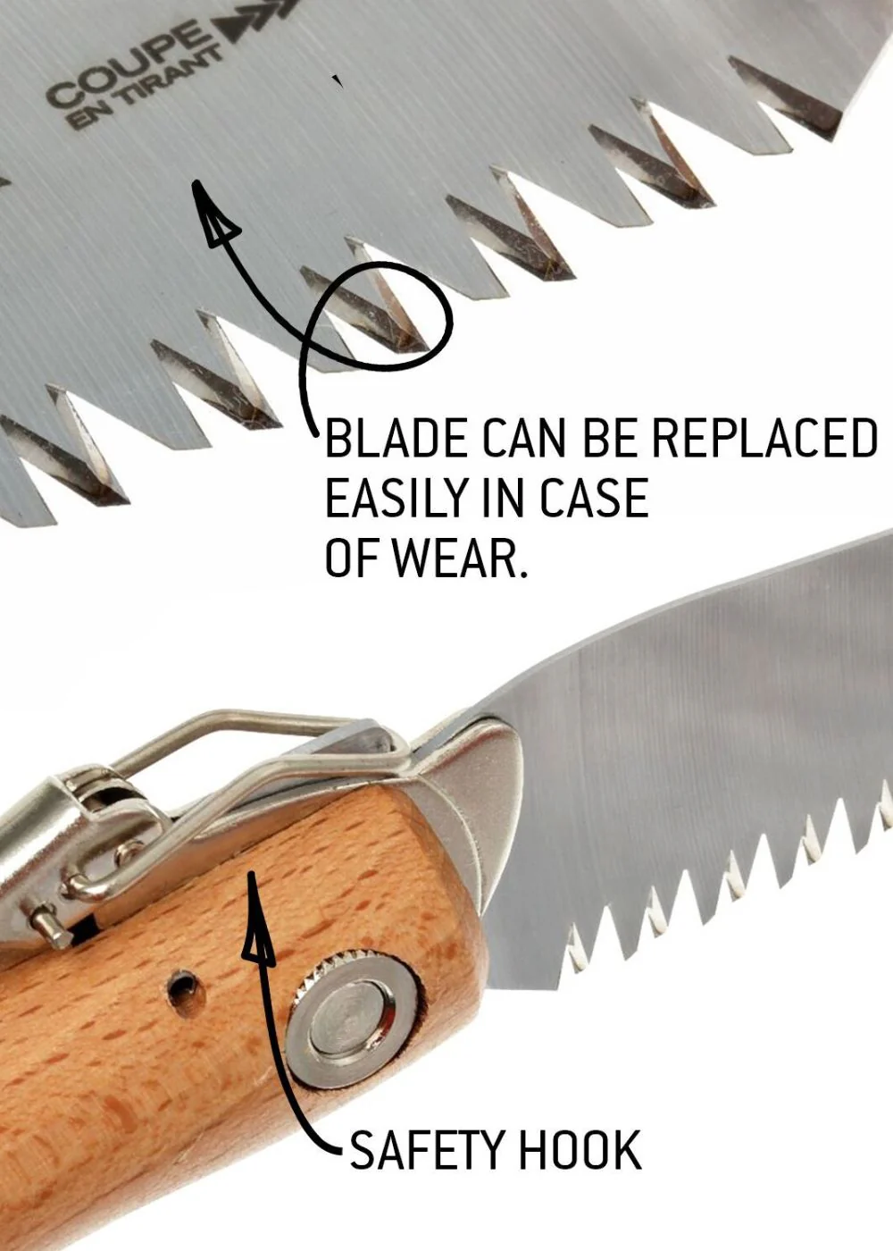 Opinel No.18 Folding Carbon Saw - Image 4