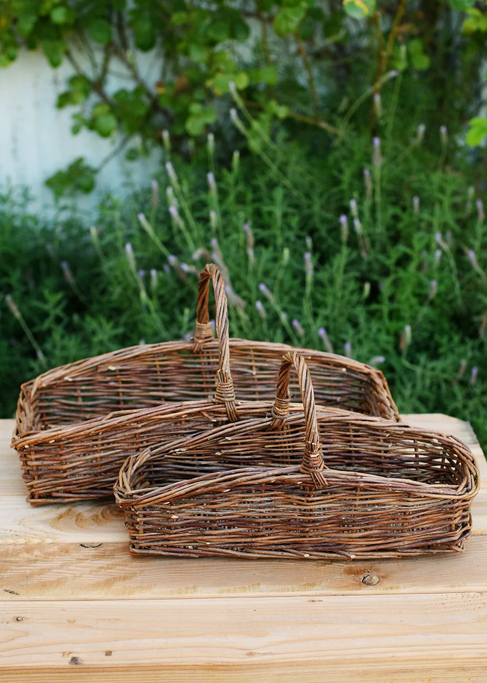 Wicker Garden Harvest Basket Rectangular - Image 3